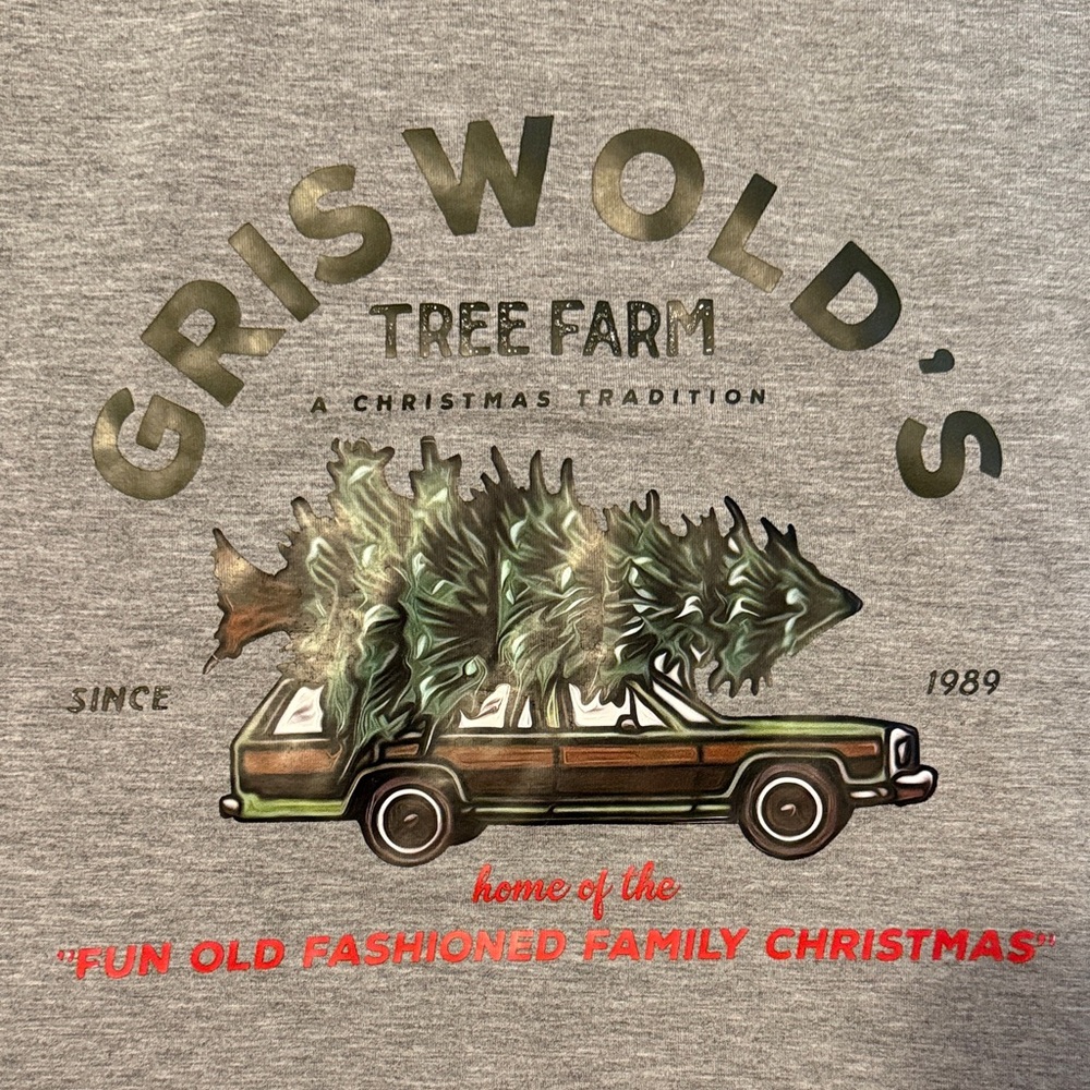 Adult Griswold Shirt Long Sleeve Size XXL Christmas Vacation Gray Green - Picture 6 of 7
